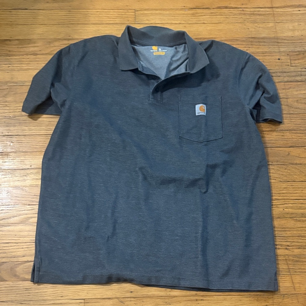 Carhartt Men’s Heather Charcoal Pocket Polo